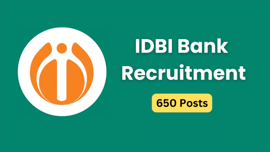 IDBI Bank Junior Assistant Manager Recruitment 2025